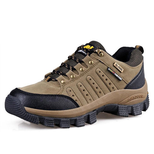 Men's Breathable Outdoor Hiking Shoes Waterproof Slip-Resistant Non-Slip Walking Shoes with Shock Absorption