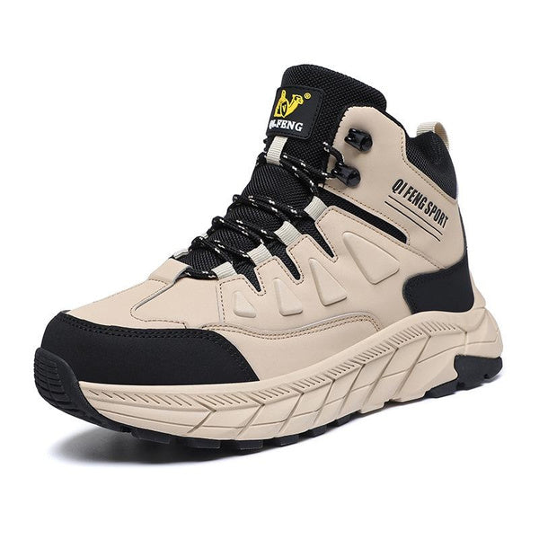 Men's Waterproof Hiking Boots Winter Warm Snow Boots Outdoor Trekking Shoes Non-Slip Insulated Mountaineering Boots