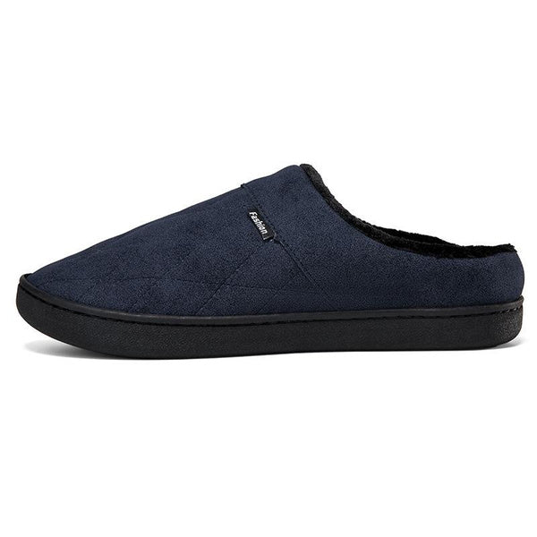 Men's Plush Slippers Indoor Warm House Shoes with Thick Sole Large Size Home Fuzzy Slides