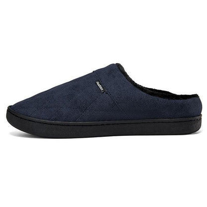 Men's Plush Slippers Indoor Warm House Shoes with Thick Sole Large Size Home Fuzzy Slides