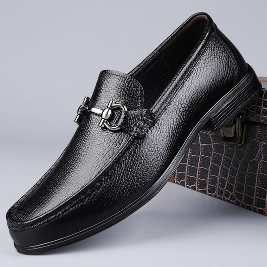 Men's Genuine Leather Driving Loafers Slip-On Moccasins Comfortable Casual Shoes