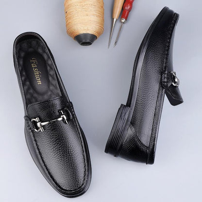 Men's Genuine Leather Driving Loafers Slip-On Moccasins Comfortable Casual Shoes