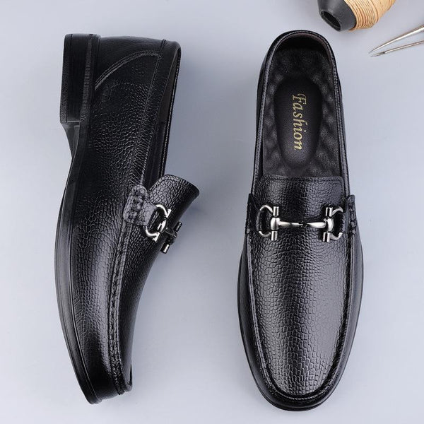 Men's Genuine Leather Driving Loafers Slip-On Moccasins Comfortable Casual Shoes