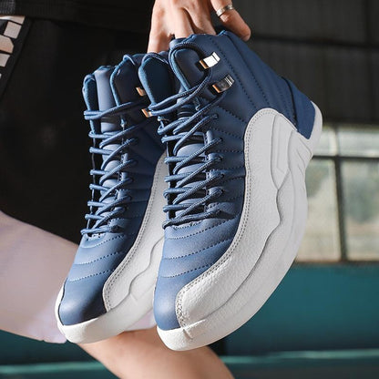 Unisex Basketball Sneakers High Top Cushioned Platform Shoes Trendy Couple Fashion