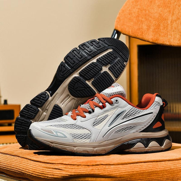 Stylish Silver Retro Dad Shoes for Men and Women, Lightweight Breathable Mesh Athletic Running Sneakers with Cushioned Comfort