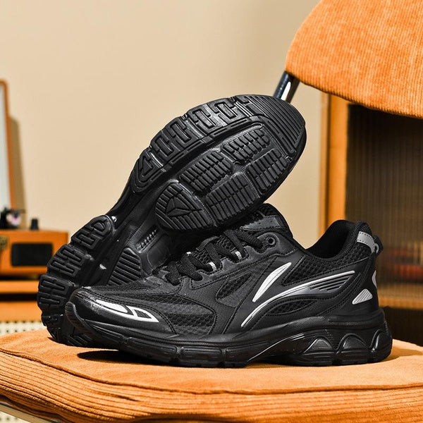 Stylish Silver Retro Dad Shoes for Men and Women, Lightweight Breathable Mesh Athletic Running Sneakers with Cushioned Comfort