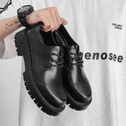 Chunky Platform Martin Boots | Round Toe British Style Japanese Streetwear Fashion Shoes