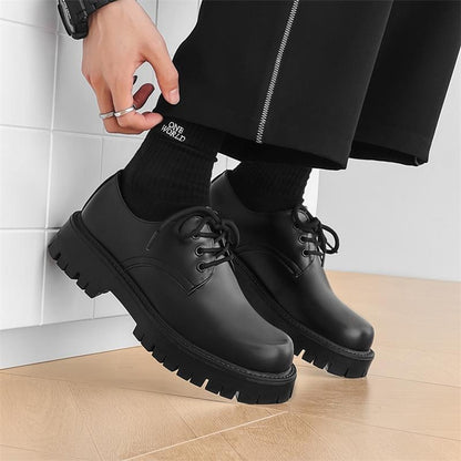Chunky Platform Martin Boots | Round Toe British Style Japanese Streetwear Fashion Shoes
