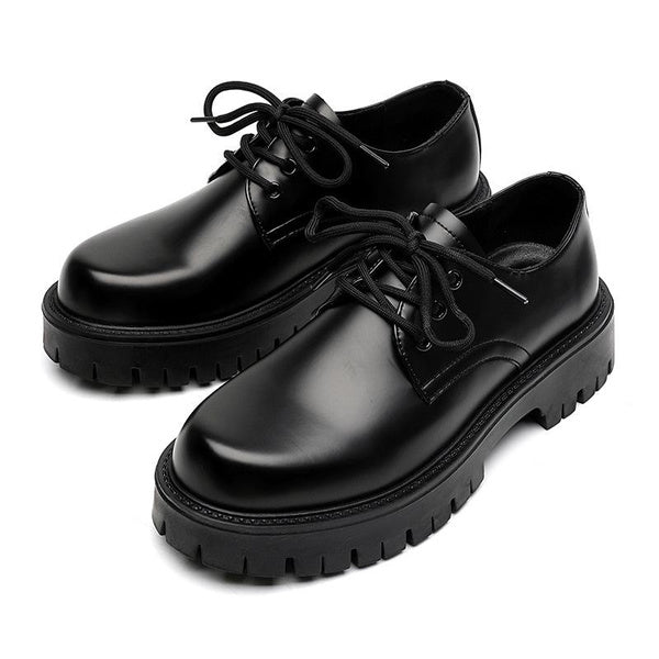 Chunky Platform Martin Boots | Round Toe British Style Japanese Streetwear Fashion Shoes