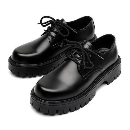 Chunky Platform Martin Boots | Round Toe British Style Japanese Streetwear Fashion Shoes