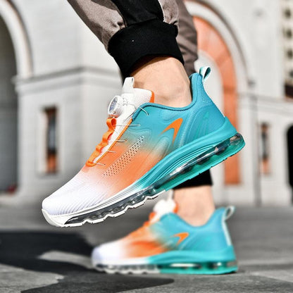 Men's Extra Wide Size 47 48 Breathable Running Shoes with Full-Length Air Cushion & Mesh Upper