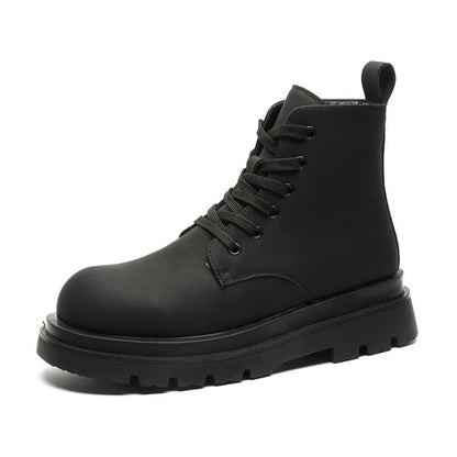 Gothic Combat Boots for Men | Chunky Sole Platform Ankle Boots Punk Style