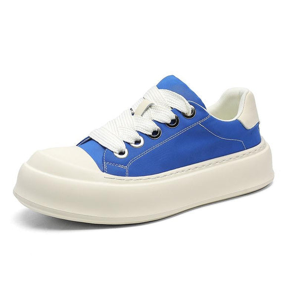 Chunky Platform Canvas Sneakers Breathable Comfort Casual Fashion Color Block Slip On Shoes
