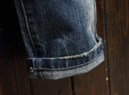 Men's Skinny Jeans Ripped Denim Pants Trendy Slim Fit Stretch Trousers