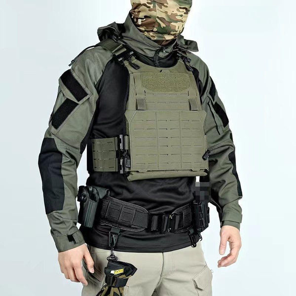 Tactical Combat Shirt & Pants Set - SP2 Assault Wind Frog Suit, Black Gray Industrial Gear