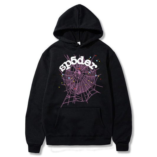 Gothic Spider Web Print Zip Up Hoodie | Trendy Oversized Pullover for Men & Women