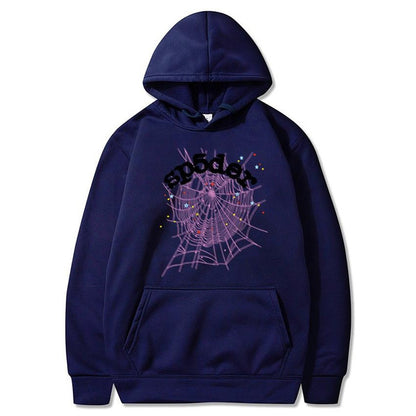 Gothic Spider Web Print Zip Up Hoodie | Trendy Oversized Pullover for Men & Women