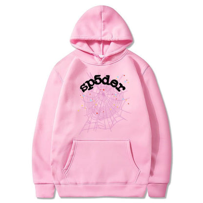 Gothic Spider Web Print Zip Up Hoodie | Trendy Oversized Pullover for Men & Women