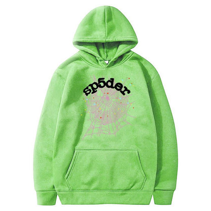 Gothic Spider Web Print Zip Up Hoodie | Trendy Oversized Pullover for Men & Women