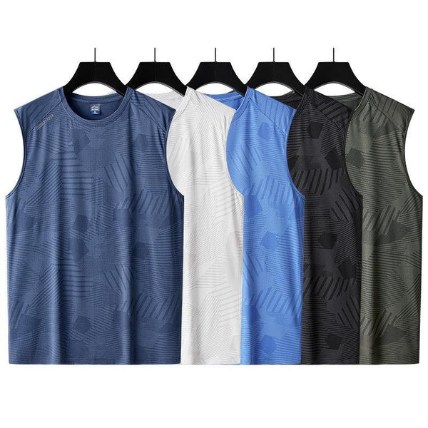 Men's Big & Tall Cooling Sleeveless Shirts - Quick Dry Athletic Muscle Tank Tops with Ice Silk Fabric for Summer Workout