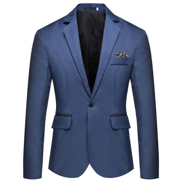 Men's Slim Fit Single Breasted Blazer | One Button Casual Suit Jacket for Modern Style