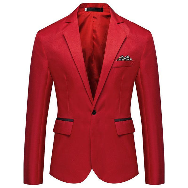 Men's Slim Fit Single Breasted Blazer | One Button Casual Suit Jacket for Modern Style