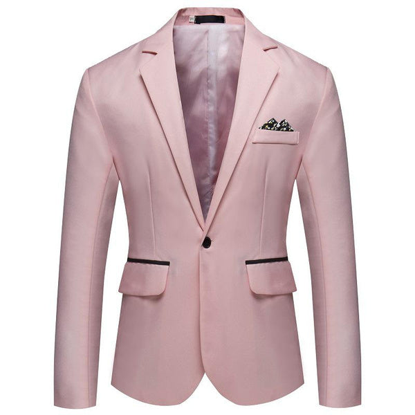 Men's Slim Fit Single Breasted Blazer | One Button Casual Suit Jacket for Modern Style