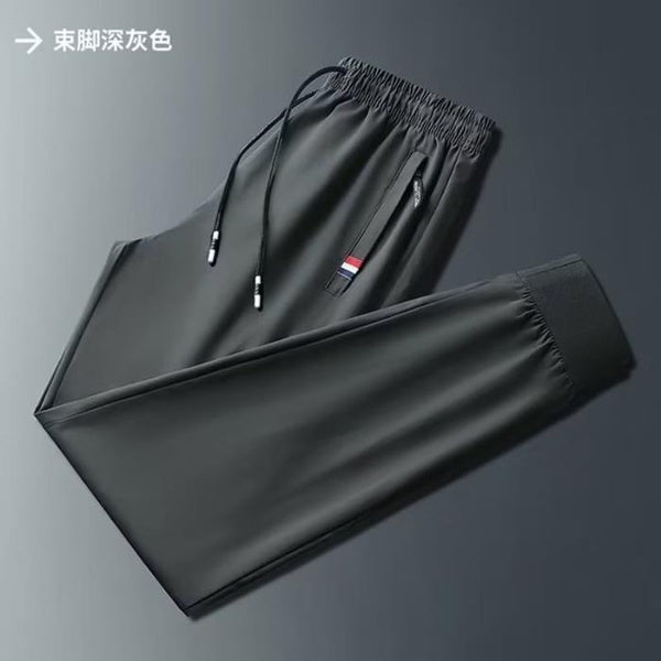 Stylish Men's Summer Harem Pants - Low Rise Loose Fit Casual Trousers in Solid Color