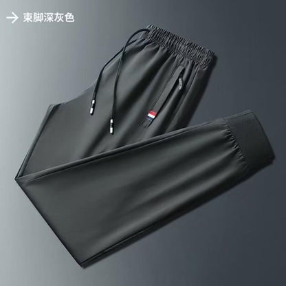 Stylish Men's Summer Harem Pants - Low Rise Loose Fit Casual Trousers in Solid Color