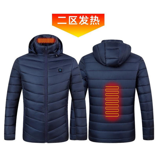 Smart Heated Jacket with USB Charging, 19-Zone Heating Tech for Men's All-Weather Warmth