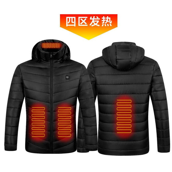 Smart Heated Jacket with USB Charging, 19-Zone Heating Tech for Men's All-Weather Warmth