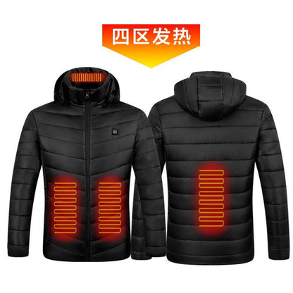 Smart Heated Jacket with USB Charging, 19-Zone Heating Tech for Men's All-Weather Warmth