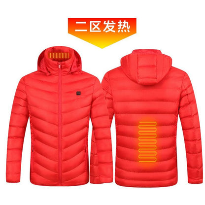 Smart Heated Jacket with USB Charging, 19-Zone Heating Tech for Men's All-Weather Warmth
