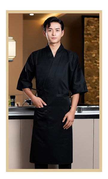 남성 및 여성용 일본 요리사 유니폼 스시 레스토랑 기모노 작업복
