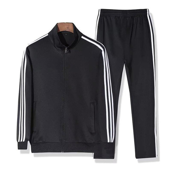 Men's 3-Stripe Tracksuit Set | Running Hoodie & Joggers | Sportswear Two-Piece