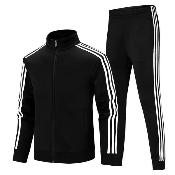 Men's 3-Stripe Tracksuit Set | Running Hoodie & Joggers | Sportswear Two-Piece