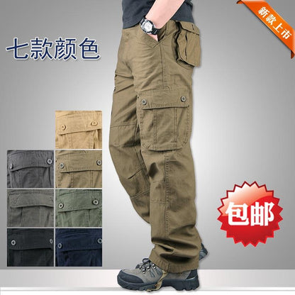 Multi-Pocket Cargo Pants for Men | Outdoor Tactical Work Trousers with Functional Design