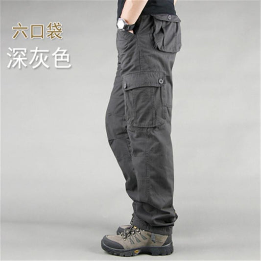 Multi-Pocket Cargo Pants for Men | Outdoor Tactical Work Trousers with Functional Design