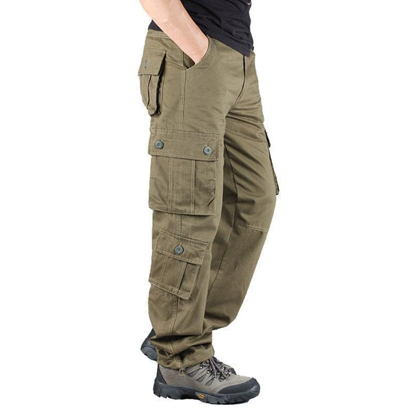 Multi-Pocket Cargo Pants for Men | Outdoor Tactical Work Trousers with Functional Design