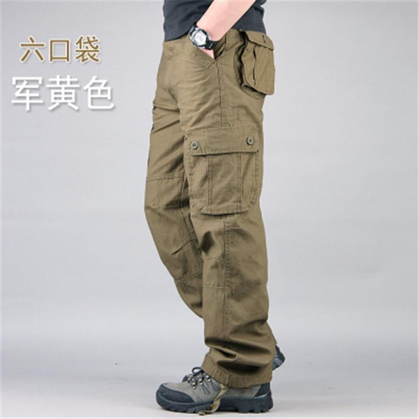 Multi-Pocket Cargo Pants for Men | Outdoor Tactical Work Trousers with Functional Design