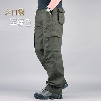 Multi-Pocket Cargo Pants for Men | Outdoor Tactical Work Trousers with Functional Design
