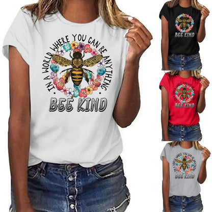 Women's Graphic T-Shirt Short Sleeve Casual Tee with Trendy Print