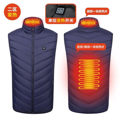 Heated Vest with 17-Zone Heating | Large Size Electric Warming Vest for Cold Weather