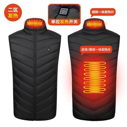 Heated Vest with 17-Zone Heating | Large Size Electric Warming Vest for Cold Weather