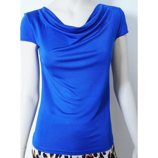 Luxury Silk T-Shirt Women's Pure Color One-Shoulder Draped Neck Slim Fit Mulberry Silk Top