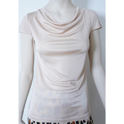 Luxury Silk T-Shirt Women's Pure Color One-Shoulder Draped Neck Slim Fit Mulberry Silk Top