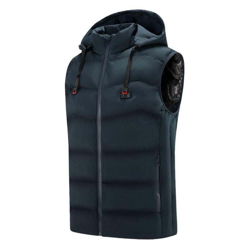 Smart Heated Vest with 9-Zone Dual Control & Hood, Thickened Electric Heating Jacket for Men and Women