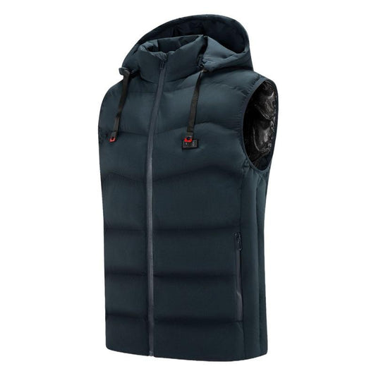 Smart Heated Vest with 9-Zone Dual Control & Hood, Thickened Electric Heating Jacket for Men and Women