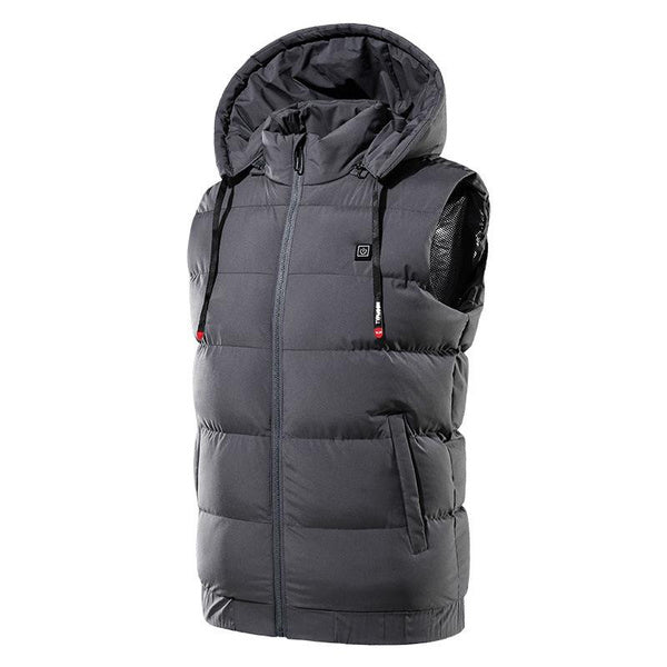 Smart Heated Vest with 9-Zone Dual Control & Hood, Thickened Electric Heating Jacket for Men and Women