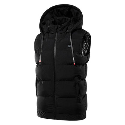 Smart Heated Vest with 9-Zone Dual Control & Hood, Thickened Electric Heating Jacket for Men and Women